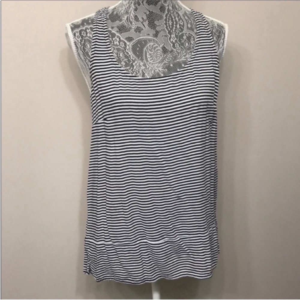 Splendid Women’s Black and White Sleeveless Tank Top M